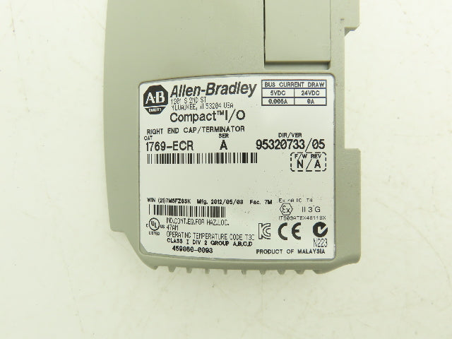Allen Bradley 1769-ECR MicroLogix Compact I/O Right End Cap Lot of 9