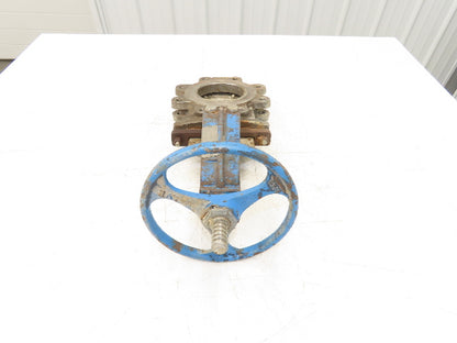 Fabri-Valve C37R304 4" Stainless Knife Gate Valve Rising Stem Lug Style
