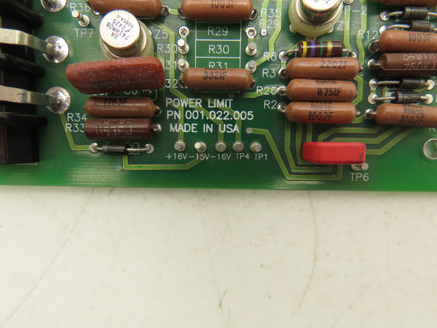 General Electric 001.022.005 GE Power Limit Board