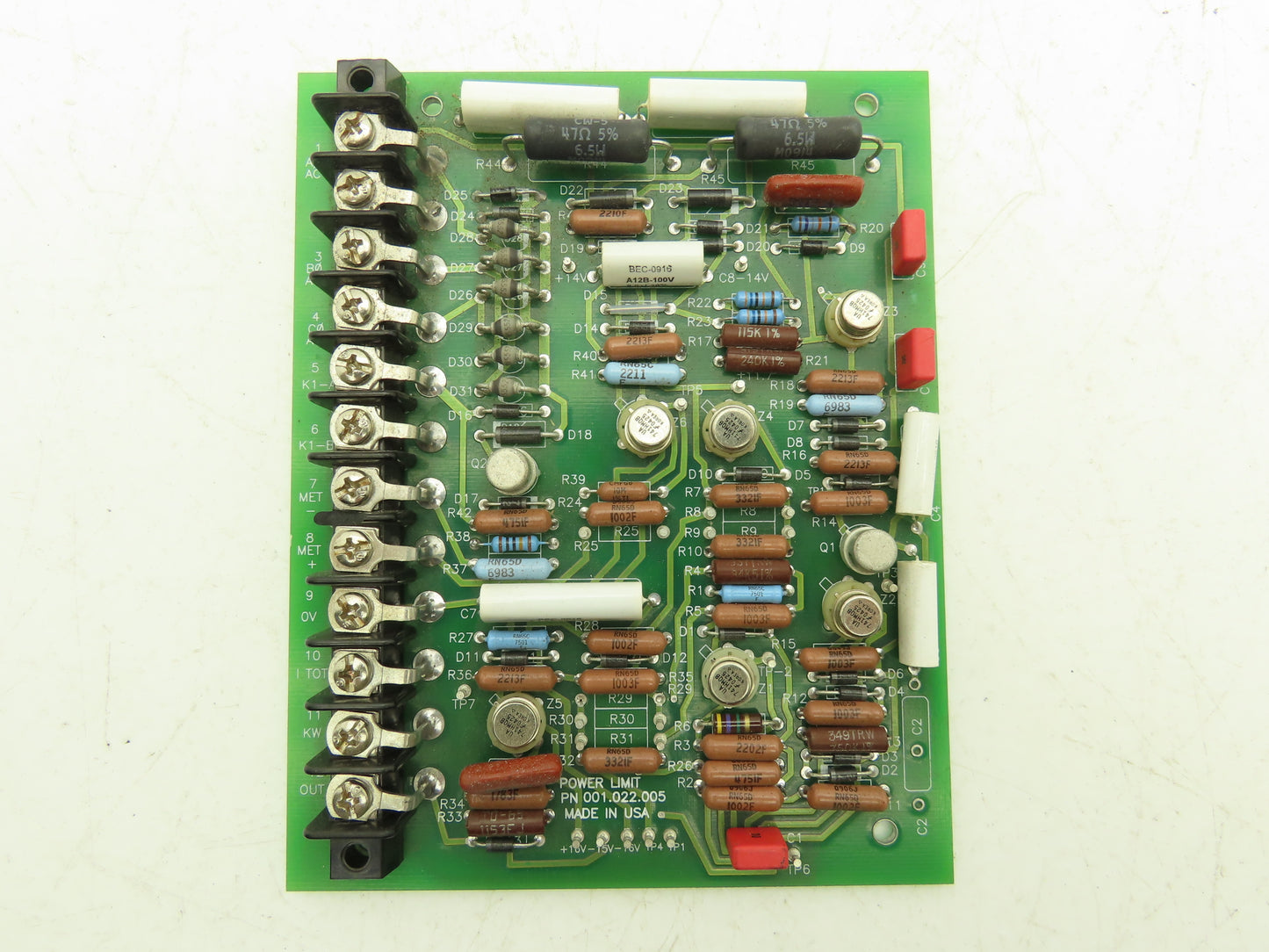 General Electric 001.022.005 GE Power Limit Board