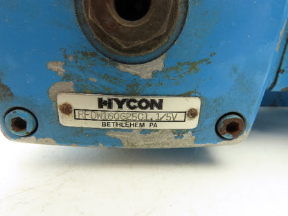 Hycon RFDW160G25C1.1/5V 3-Way Diverter Valve Dual Hydraulic Filter Assy 1.5"NPT