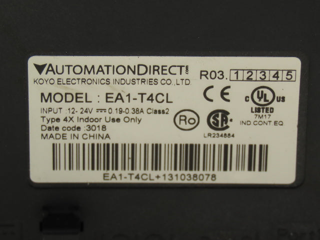Automation Direct EA1-T4CL HMI Touch Screen Panel 4" C-More 12-24V