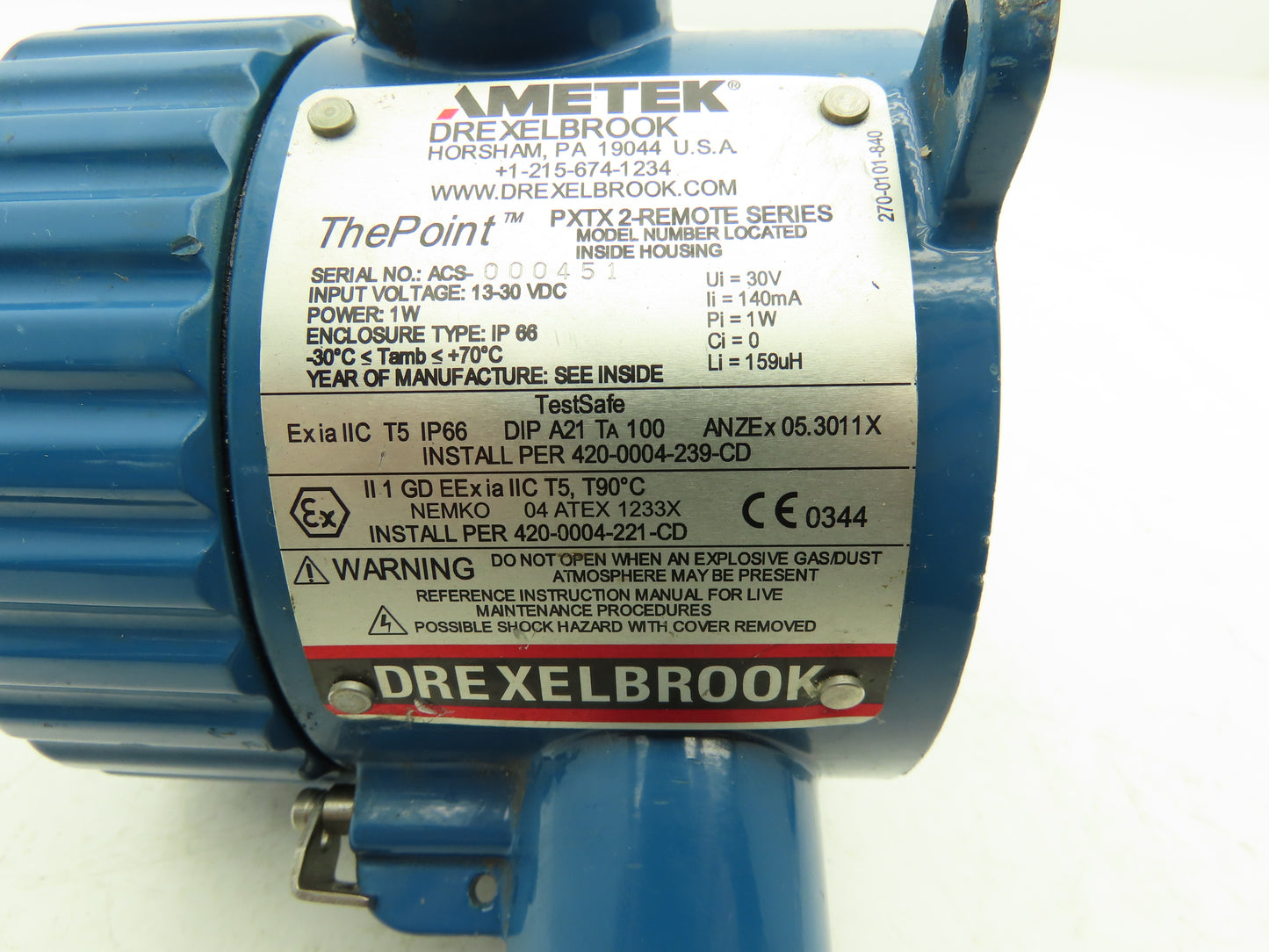 Ametek PXTX 2-Remote Series Level Transmitter PMTO-21NN-NN