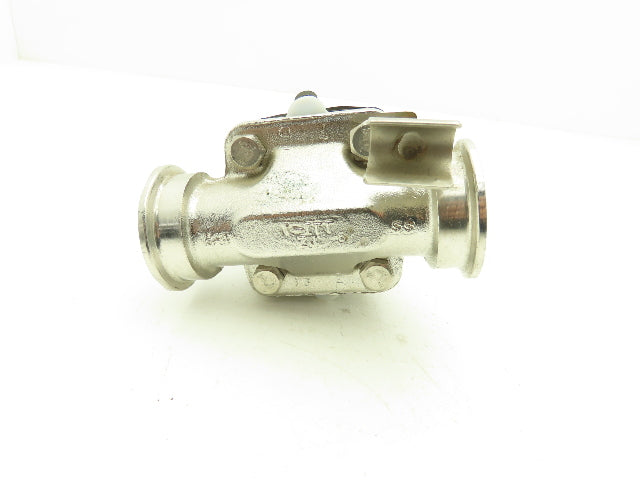 ITT Dia-Flo 1" Stainless Manual Diaphragm Valve 1.5" Tri-Clamp