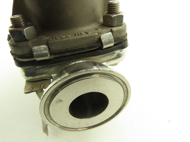 ITT Dia-Flo 1" Stainless Manual Diaphragm Valve 1.5" Tri-Clamp