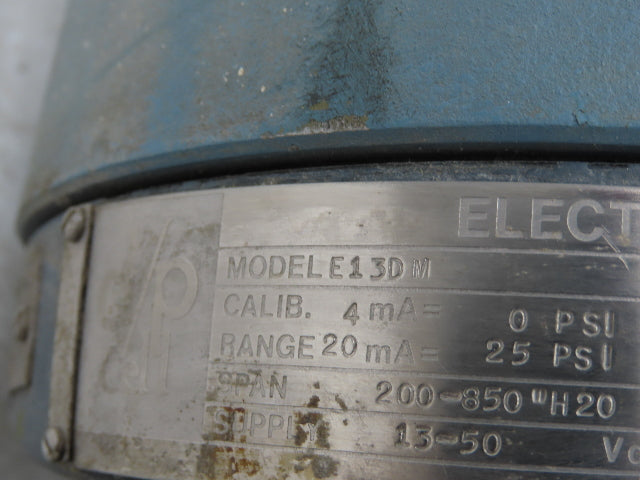 Foxboro E13DM D/P Cell Pressure Transmitter 200-850"H20 2000psi