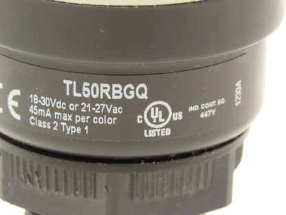 Banner TL50RBGQ Signal Light Stack Tower Red Blue Green 24V AC/DC 4 Pin M12