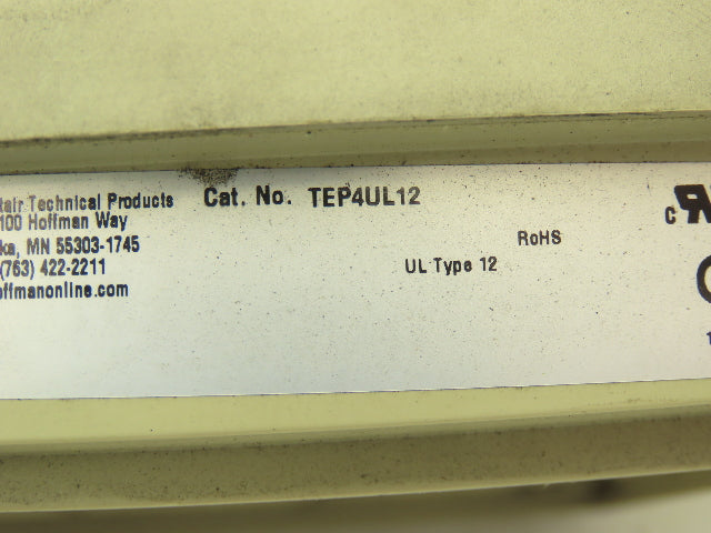 Hoffman TEP4UL12 Cooling Filter Fan Exhaust Grille Vent Kit  4"