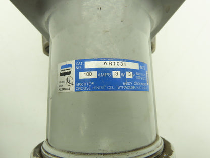 Crouse-Hinds AR-1031 Receptacle Pin Sleave w/ Base 100A 600V 3W 3P