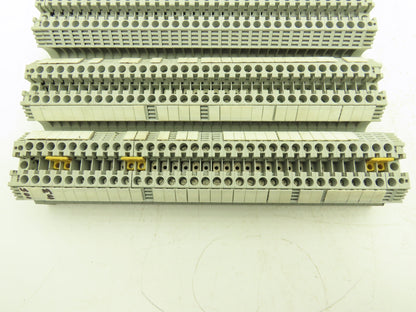 Allen Bradley 1492-J6 1492-EAJ35 Terminal Block With 4 DIN Rails 600V Lot of 129