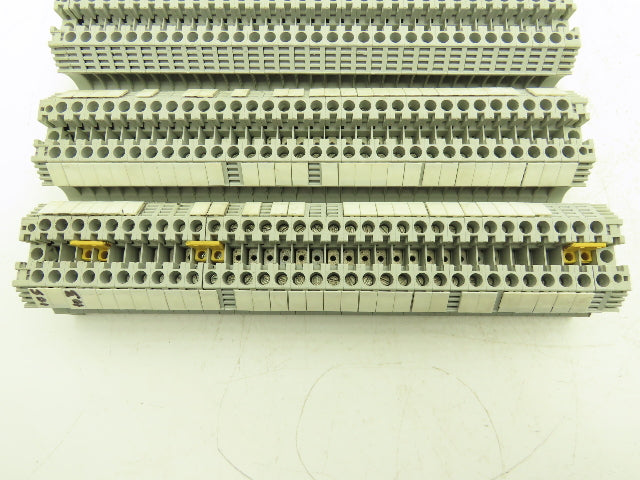 Allen Bradley 1492-J6 1492-EAJ35 Terminal Block With 4 DIN Rails 600V Lot of 129