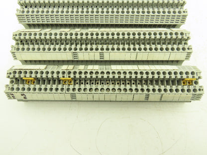 Allen Bradley 1492-J6 1492-EAJ35 Terminal Block With 4 DIN Rails 600V Lot of 129