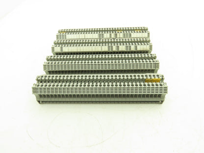 Allen Bradley 1492-J6 1492-EAJ35 Terminal Block With 4 DIN Rails 600V Lot of 129