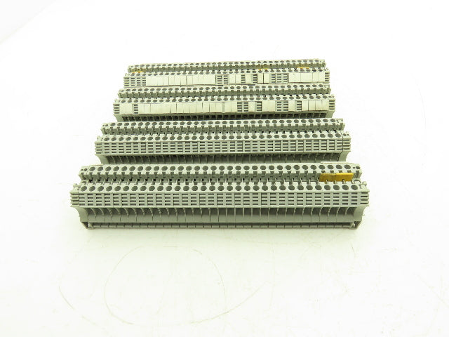 Allen Bradley 1492-J6 1492-EAJ35 Terminal Block With 4 DIN Rails 600V Lot of 129