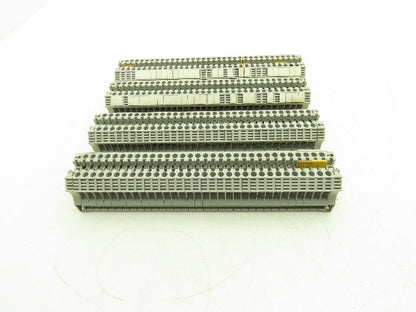 Allen Bradley 1492-J6 1492-EAJ35 Terminal Block With 4 DIN Rails 600V Lot of 129