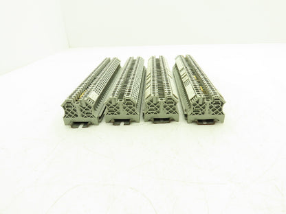 Allen Bradley 1492-J6 1492-EAJ35 Terminal Block With 4 DIN Rails 600V Lot of 129