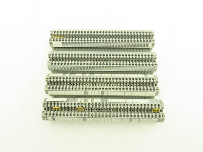 Allen Bradley 1492-J6 1492-EAJ35 Terminal Block With 4 DIN Rails 600V Lot of 129