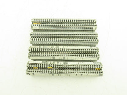 Allen Bradley 1492-J6 1492-EAJ35 Terminal Block With 4 DIN Rails 600V Lot of 129