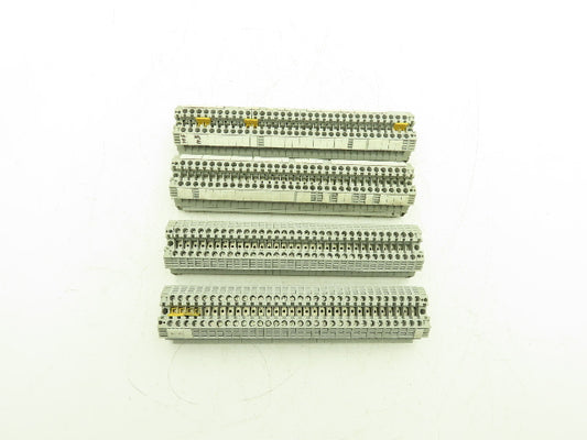 Allen Bradley 1492-J6 1492-EAJ35 Terminal Block With 4 DIN Rails 600V Lot of 129