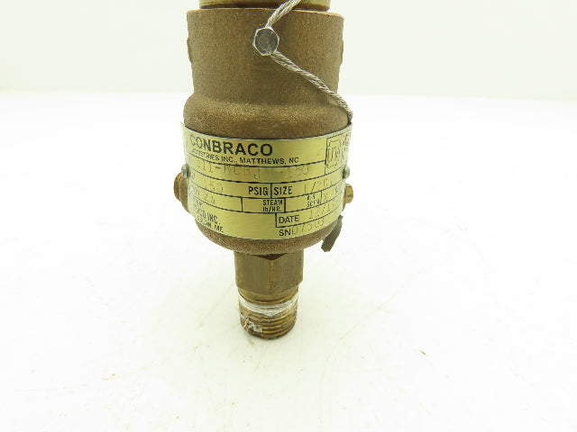 Conbraco Safety Relief Valve Side Outlet 150psig Set Pressure 1/2" NPT