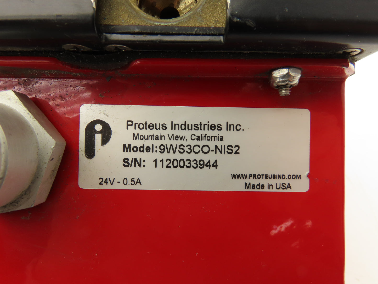 Proteus 9WS3CO-NIS2 WeldSaver Coolant Flow Controller 1/2"NPT 24VDC