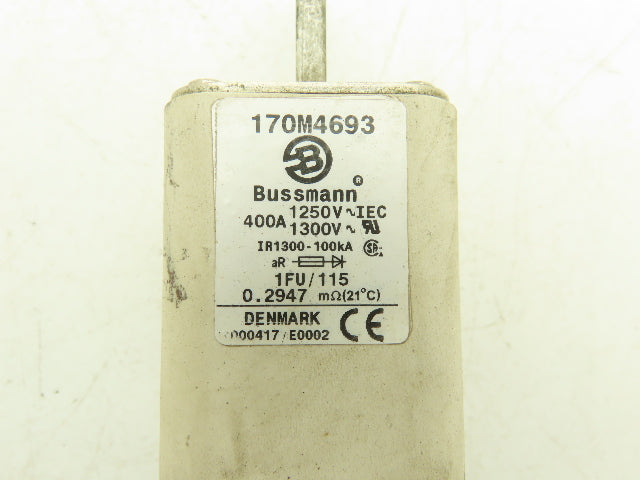 Bussman 170M4693 Fast Acting Fuse 400A 1300V 1FU/115 Size