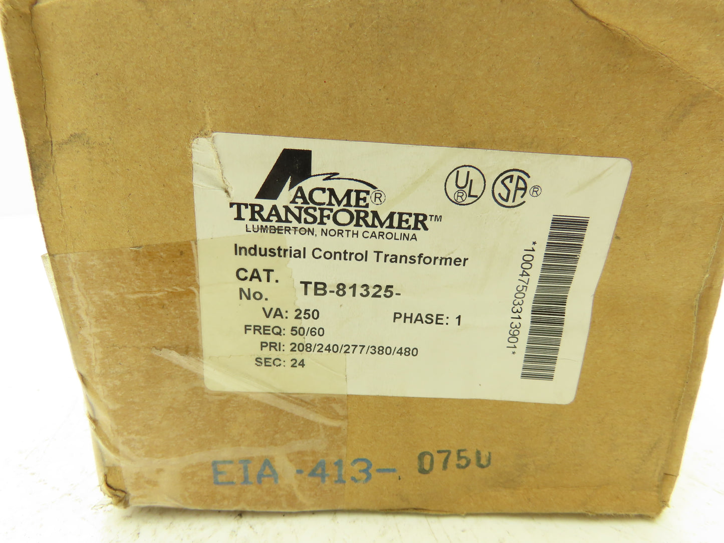 ACME TB-81325 Control Transformer LV 24V 250VA 1Ph HV 208/240/277/380/480V