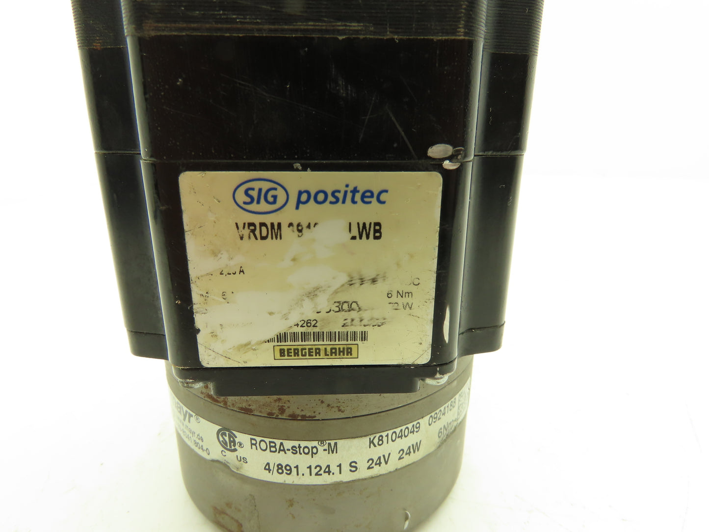 Berger Lahr VRDM 3913/50 LWB SIG Positec Servo Motor 325V ROBO-Stop-M Brake 24V