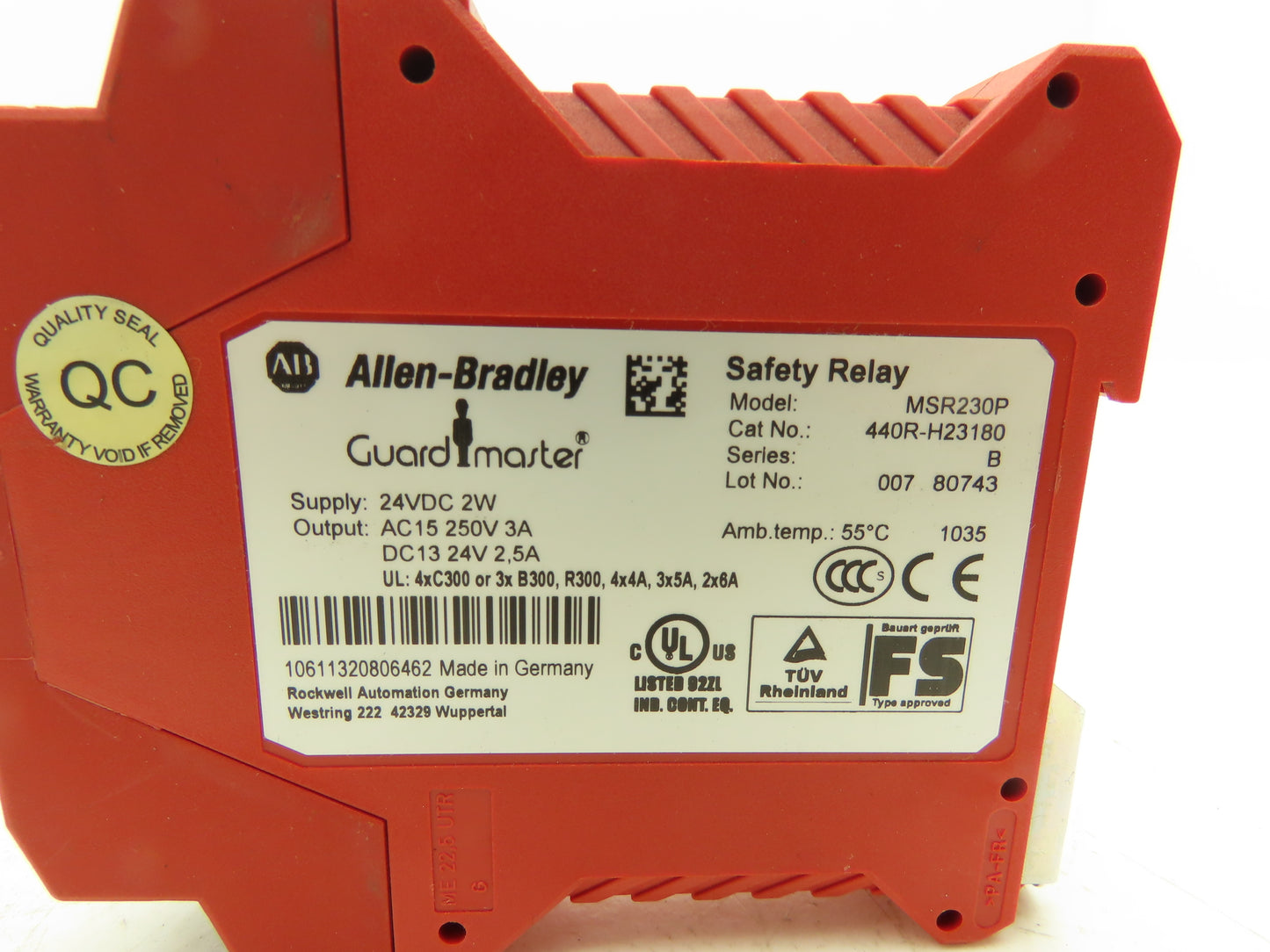 Allen Bradley 440R-H23180 Safety Relay Guardmaster Lot of 3