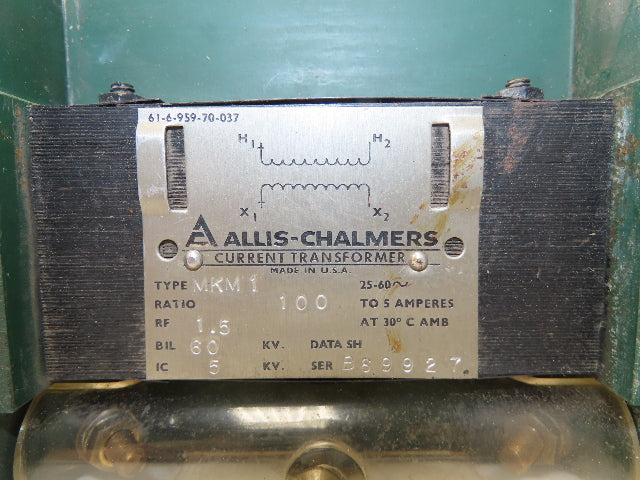 Allis Chalmers MKM1 Current Transformer 60KV 100-5A