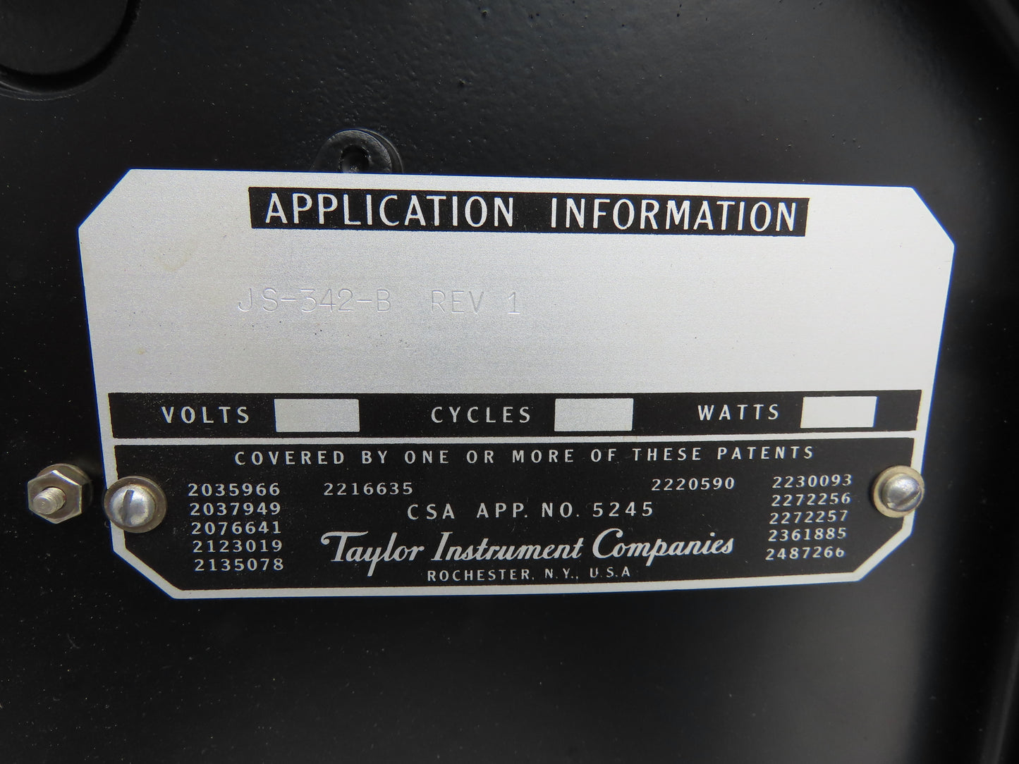 Taylor JS-342-B Level-Buoy Fulscope Pressure Transmitter Gauge *Broken Glass*