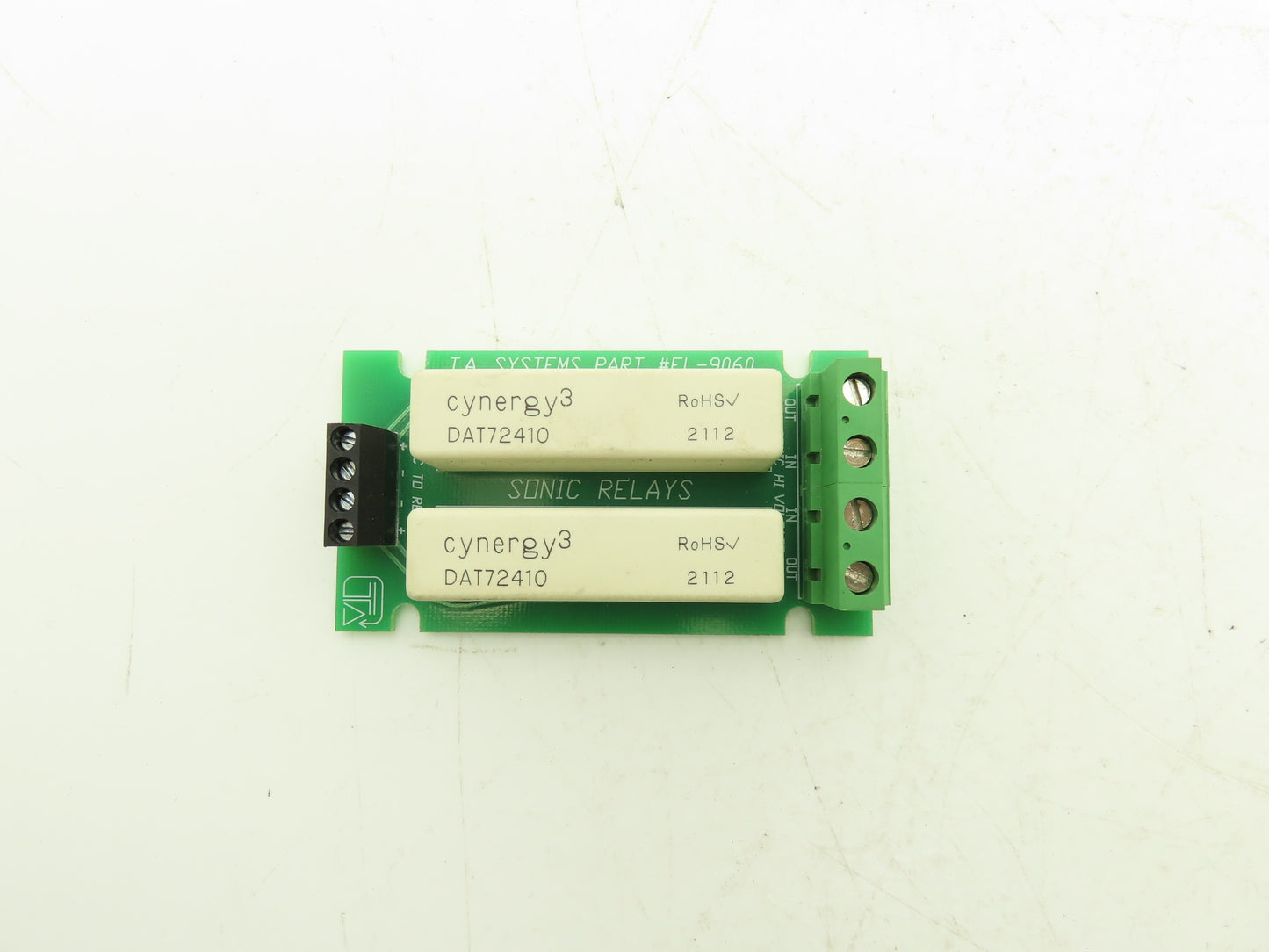 T.A. Systems EL-9060 Sonic High Voltage Relay 24V Coil Lot of 10