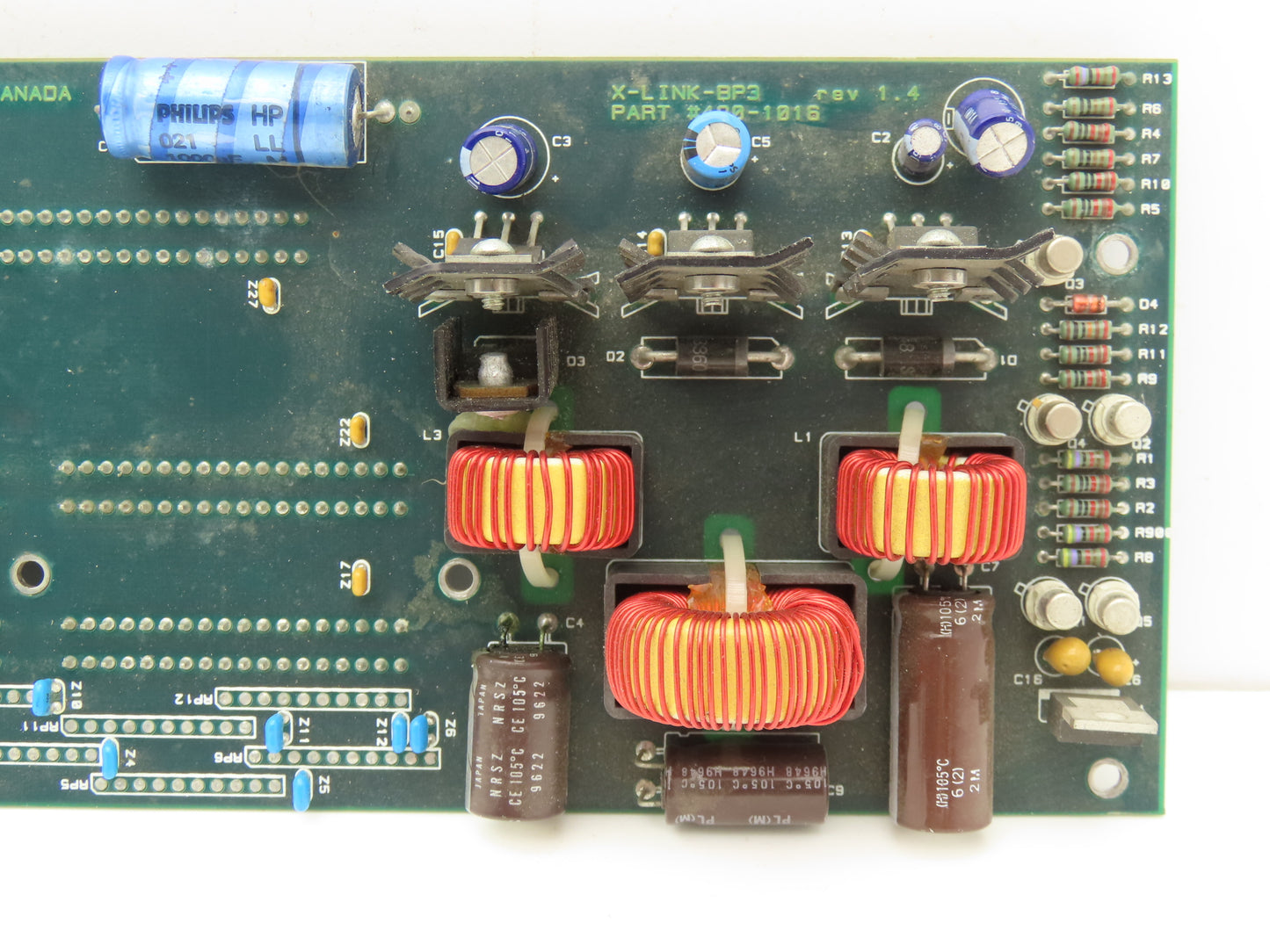 Molex Woodhead 490-1016 X-LINK-BP3 Printed Circuit Three Slot Backplane Card PCB