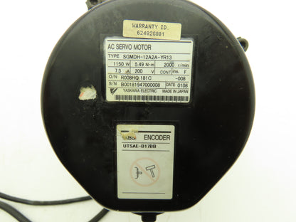 Yaskawa SGMDH-12A2A-YR13 1150W 5.49Nm 2000RPM 200V AC Servo Motor