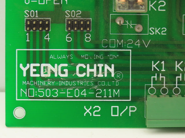 Yeong Chin Machinery Industries 503-E04-211M Printed Circuit Board Module PCB