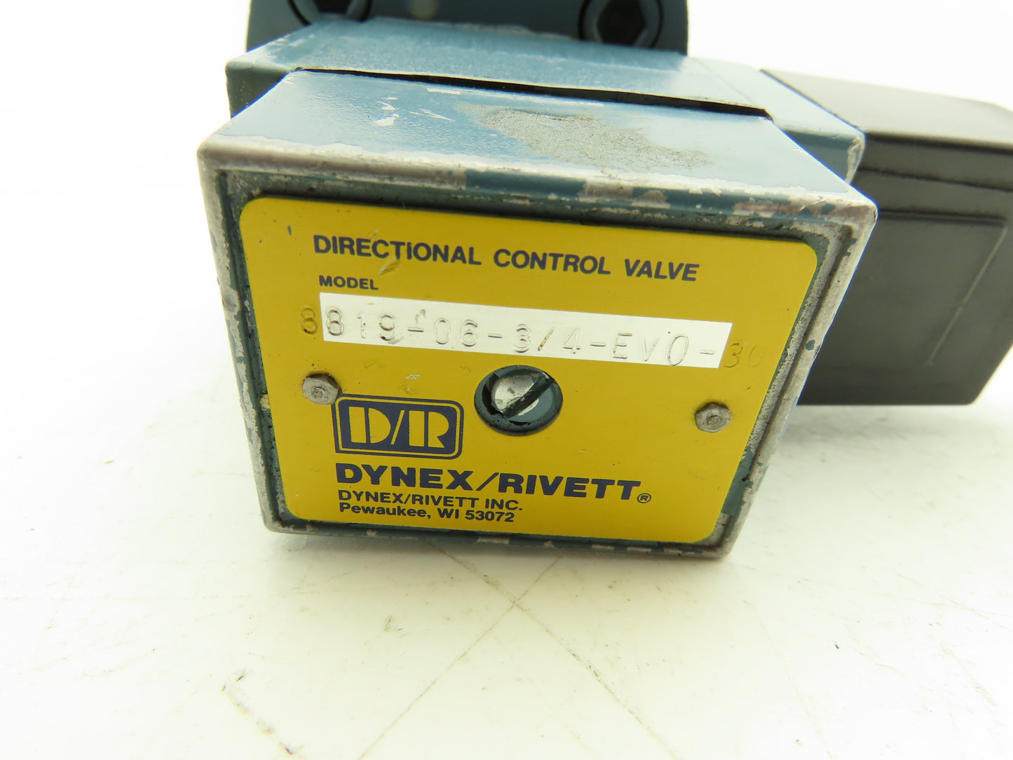 Dynex Rivett 8819-06-3/4-EV0-30 Hydraulic Pressure Control Valve 3/4"NPT 120V