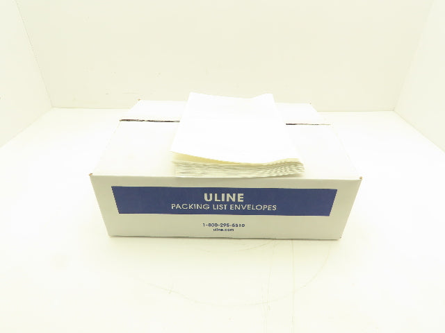 Uline Packing List Envelopes Clear 6 1/2 x 10" Side Loading Label Pouch 1000 ct