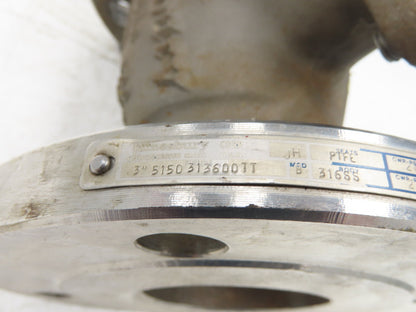 Jamesbury 3" 5150 313600TT Flanged Ball Valve 316SS 275PSI  Class 150 Stainless