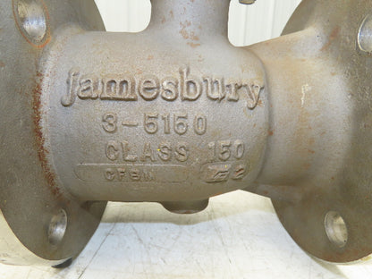 Jamesbury 3" 5150 313600TT Flanged Ball Valve 316SS 275PSI  Class 150 Stainless