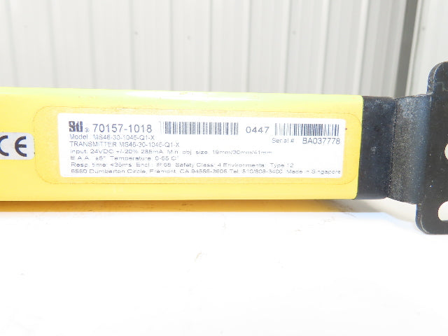 STI 70157-1018 Light Curtain 1045mm Transmitter MiniSafe 4600 24vdc