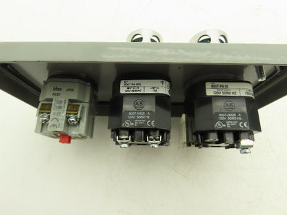 SCE-3PBXI Pushbutton Control Station Enclosure Green E-Stop 3-Button Box