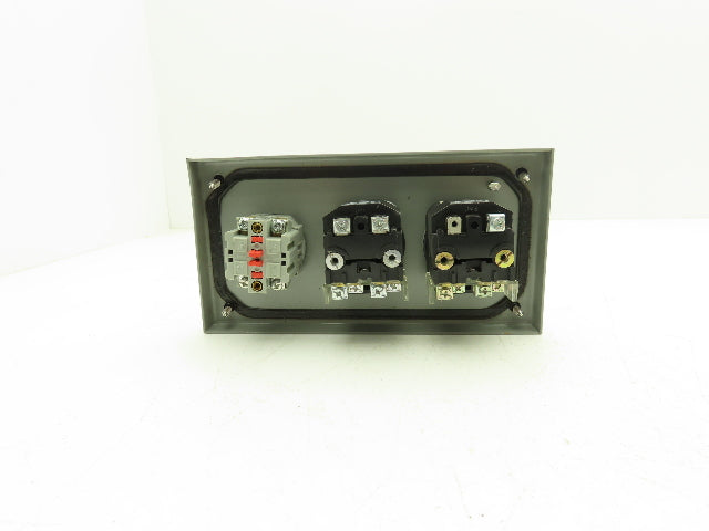 SCE-3PBXI Pushbutton Control Station Enclosure Green E-Stop 3-Button Box