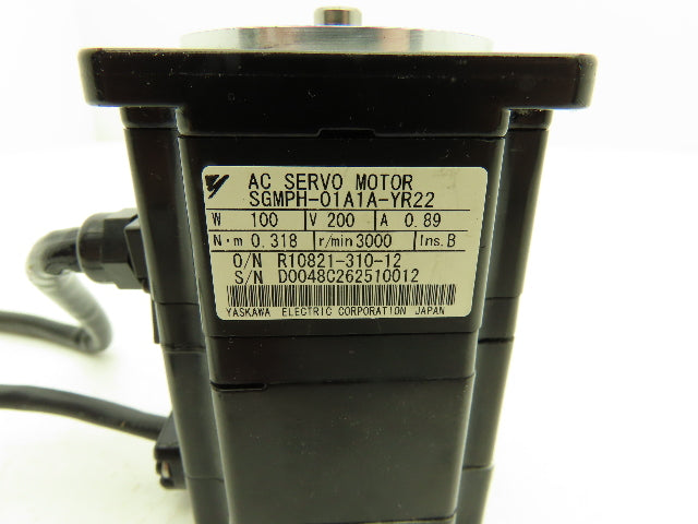 Yaskawa SGMPH01A1AYR22 AC Servo Motor 100W 200v 0.318Nm 3000rpm