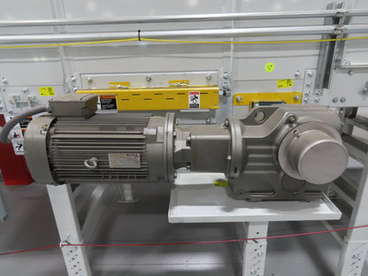 Hytrol Compcrs 43"x 63' Slider Bed Conveyor 41" Belt 7.5Hp 3PH Center Drive VFD