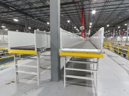 Hytrol Compcrs 43"x 63' Slider Bed Conveyor 41" Belt 7.5Hp 3PH Center Drive VFD