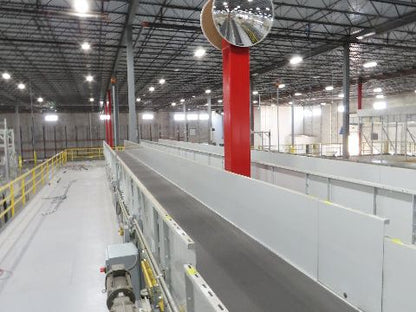 Hytrol Compcrs 43"x 63' Slider Bed Conveyor 41" Belt 7.5Hp 3PH Center Drive VFD