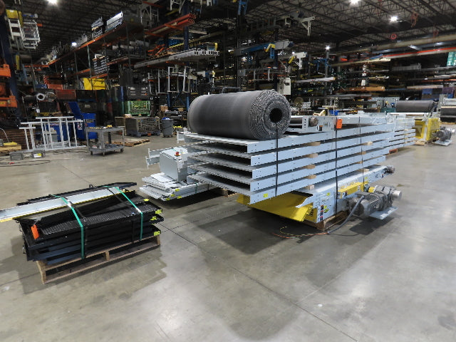 Hytrol Compcrs 43"x 63' Slider Bed Conveyor 41" Belt 7.5Hp 3PH Center Drive VFD