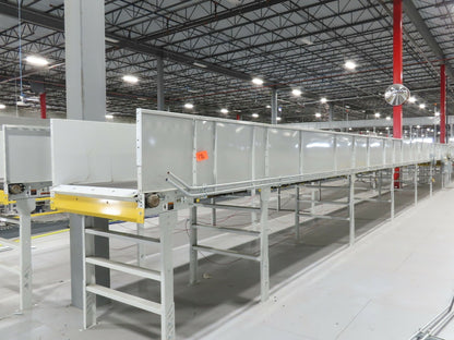 Hytrol Compcrs 43"x 63' Slider Bed Conveyor 41" Belt 7.5Hp 3PH Center Drive VFD