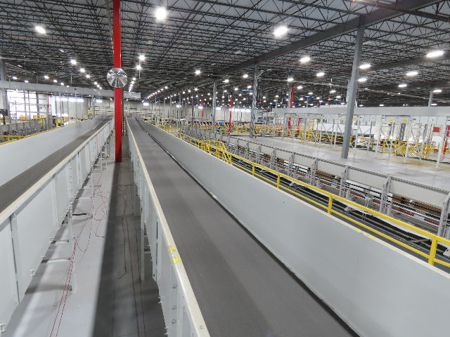 Hytrol Compcrs 43"x 63' Slider Bed Conveyor 41" Belt 7.5Hp 3PH Center Drive VFD