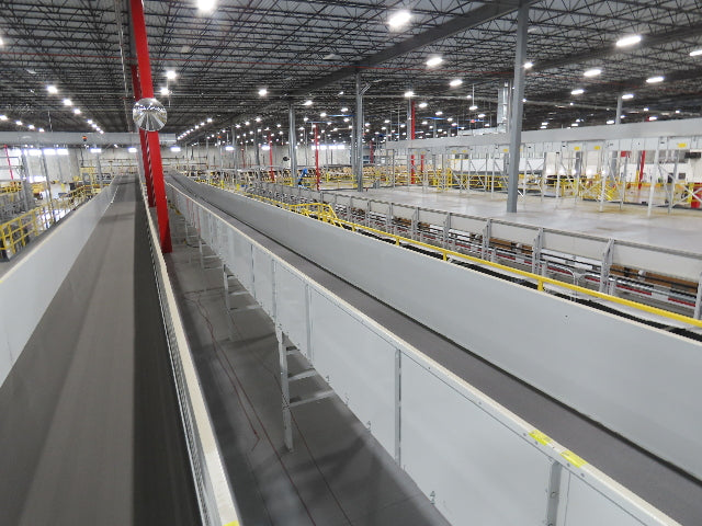 Hytrol Compcrs 43"x 63' Slider Bed Conveyor 41" Belt 7.5Hp 3PH Center Drive VFD